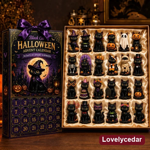 Lovelycedar 24-Day Halloween Black Cat Advent Calendar 2026 product image 1