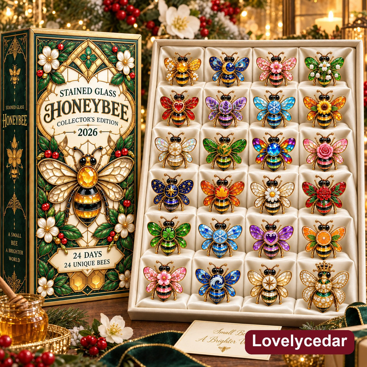 Stained Glass Honeybee Collector's Advent Calendar 2026 product image 1