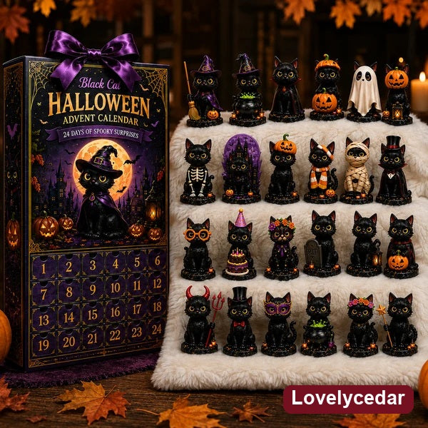 Lovelycedar 24-Day Halloween Black Cat Advent Calendar 2026 product image 2