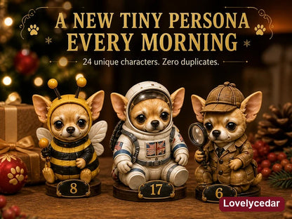 Lovelycedar Chihuahua Jobs Advent Calendar 2026 – 24 Miniature Collectibles product image 2