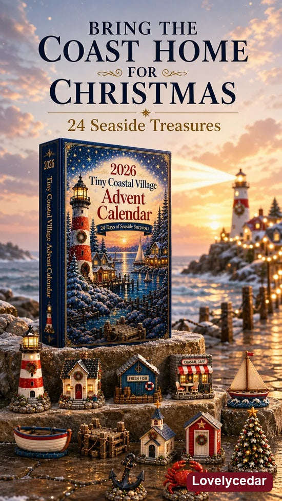 Lovelycedar Tiny Coastal Village Advent Calendar 2026 – 24 Seaside Miniatures product image 2