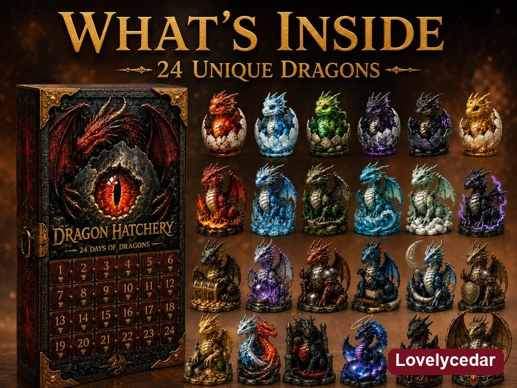 Dragon Hatchery – 24-Day Dragon Advent Calendar — Create a Magical Corner
