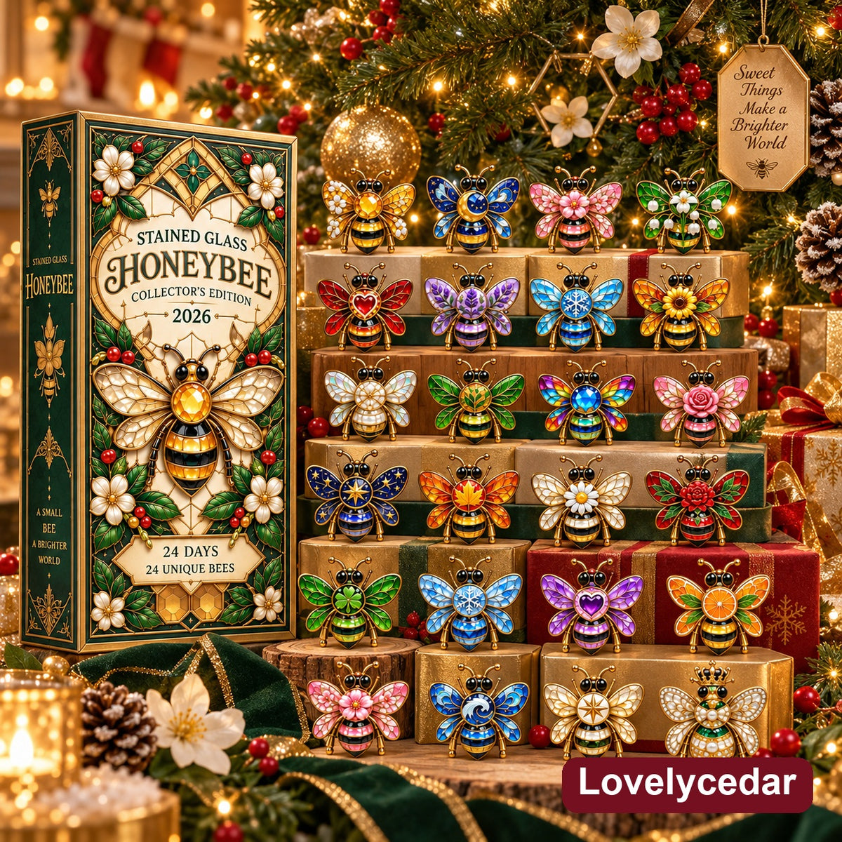 Stained Glass Honeybee Collector's Advent Calendar 2026 product image 3