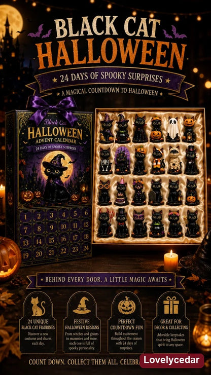 Lovelycedar 24-Day Halloween Black Cat Advent Calendar 2026 product image 4