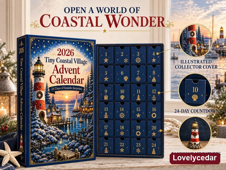Tiny Coastal Village Advent Calendar 2026 — Lighthouses, Harbors, and More