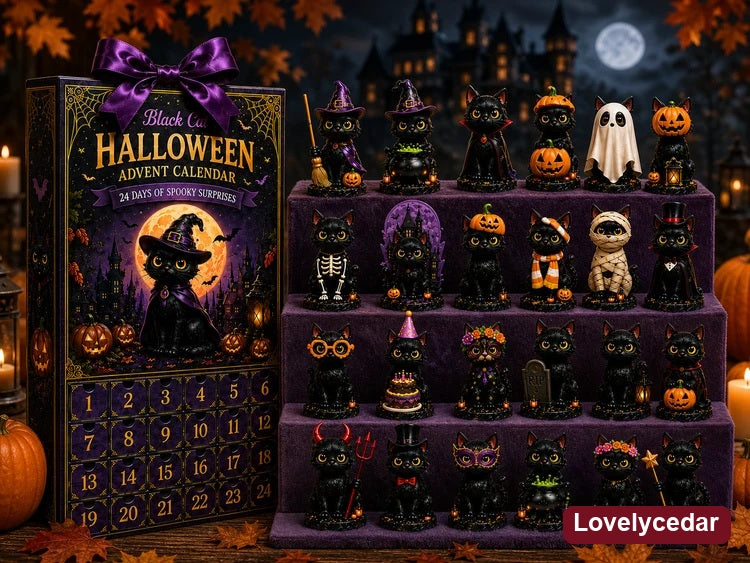 Lovelycedar 24-Day Halloween Black Cat Advent Calendar 2026 product image 5