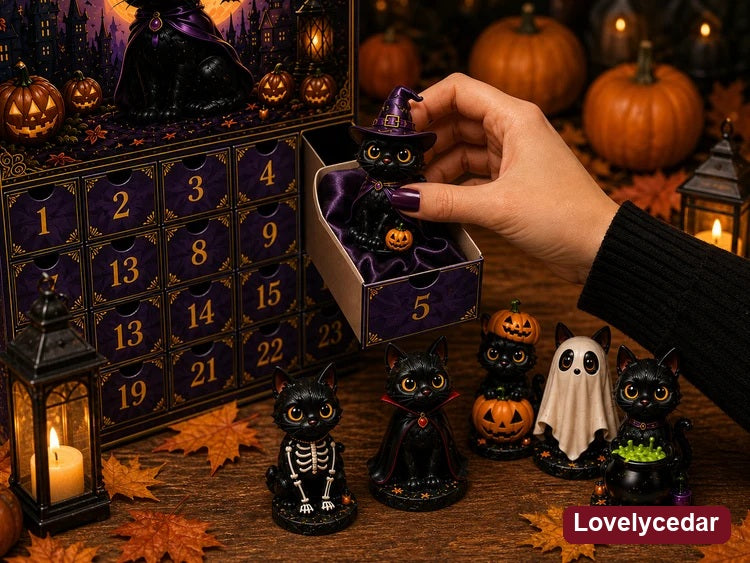 Lovelycedar 24-Day Halloween Black Cat Advent Calendar 2026 product image 6