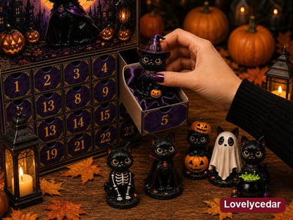 Lovelycedar 24-Day Halloween Black Cat Advent Calendar 2026 product image 6