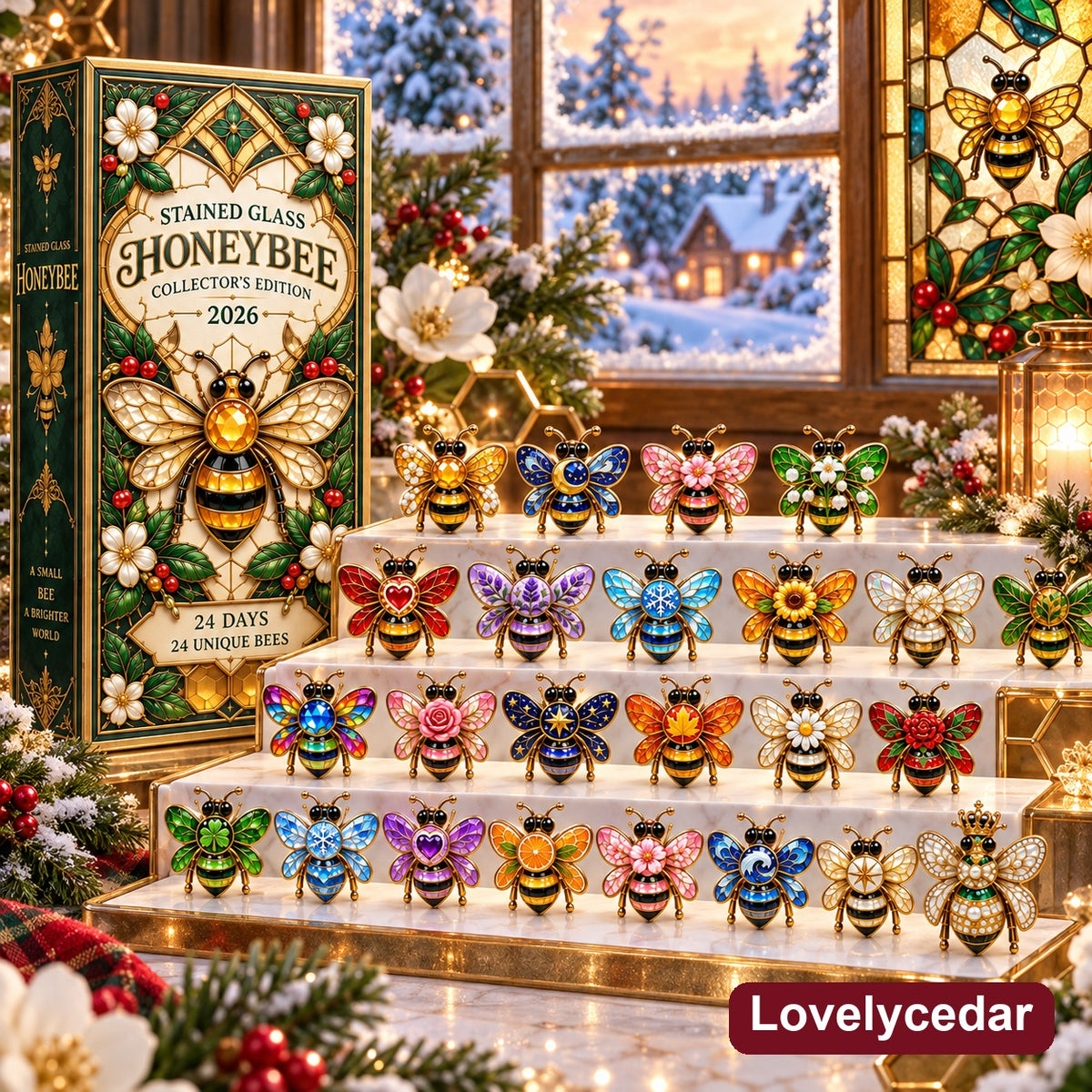 Stained Glass Honeybee Collector's Advent Calendar 2026 product image 6