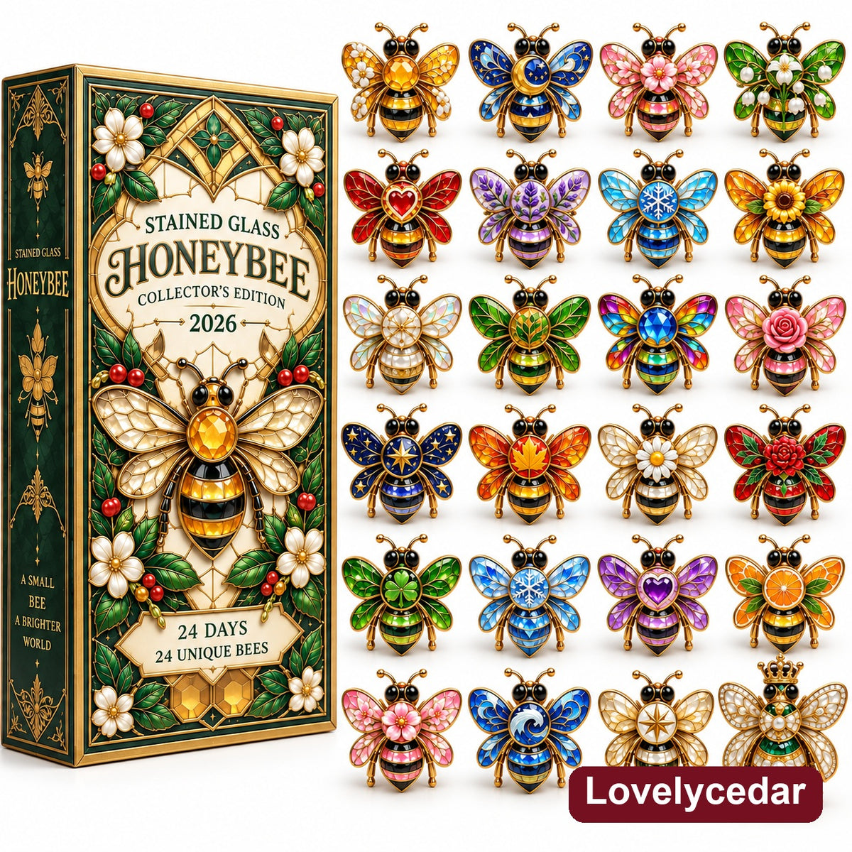 Stained Glass Honeybee Collector's Advent Calendar 2026 product image 8